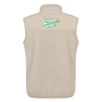Schlager Crew | Farben änderbar - Unisex Sherpaweste von Stanley/Stella - Beige - Hinten - AI Model Male 178 light (178cm)