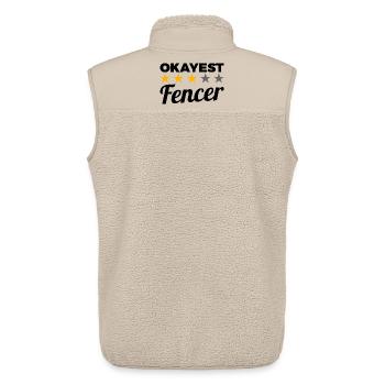 Escrimeur le plus correct - Veste sans manches sherpa unisexe Stanley/Stella - beige - Dos - AI Model Male 178 light (178cm)