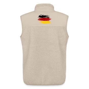 Germany flag used - Unisex Sherpa Gilet by Stanley/Stella - beige - Back - AI Model Male 178 light (178cm)