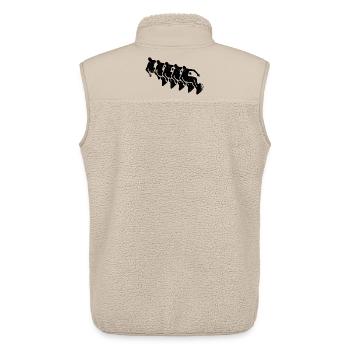 Surfing Drawing - Unisex Sherpa Gilet by Stanley/Stella - beige - Back - AI Model Male 178 light (178cm)