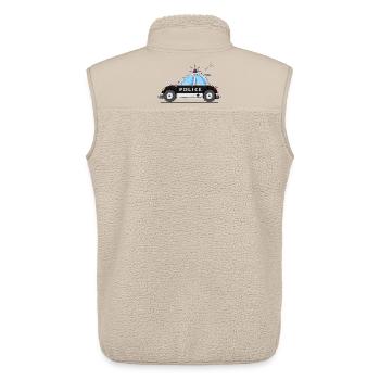 Polizeiauto Police Schwarz - Unisex Sherpaweste von Stanley/Stella - Beige - Hinten - AI Model Male 178 light (178cm)