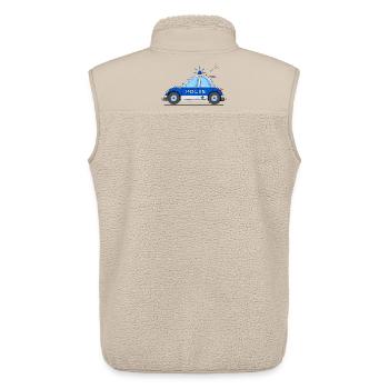 Polizeiauto Polis Blau - Unisex Sherpaweste von Stanley/Stella - Beige - Hinten - AI Model Male 178 light (178cm)