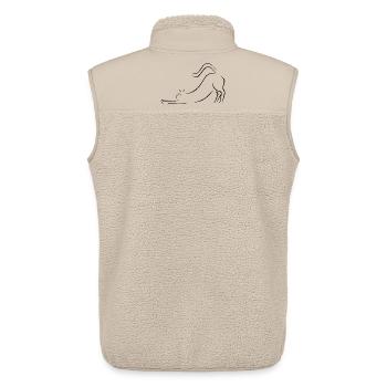 cat - Unisex Sherpa Gilet by Stanley/Stella - beige - Back - AI Model Male 178 light (178cm)