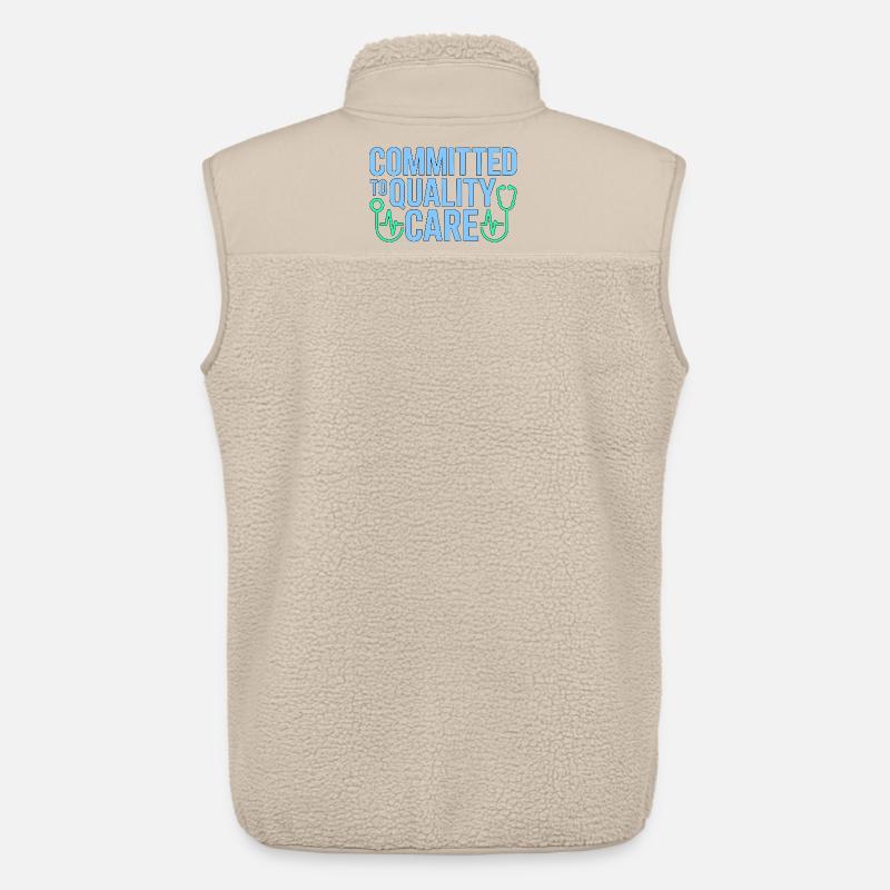 Nurse Practitioner Committed To Quality Nursing - Unisex Sherpaweste von Stanley/Stella - Beige