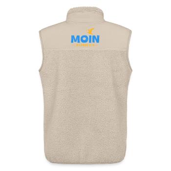Nordsee Urlaub MOIN NORDDEICH Lustiges - Unisex Sherpaweste von Stanley/Stella - Beige - Hinten - AI Model Male 178 light (178cm)