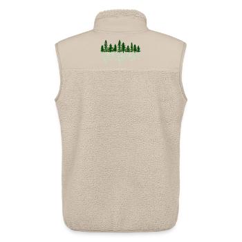 Reflet Forêt de Firs Nature - Unisex Sherpaweste von Stanley/Stella - Beige - Hinten - AI Model Male 178 light (178cm)