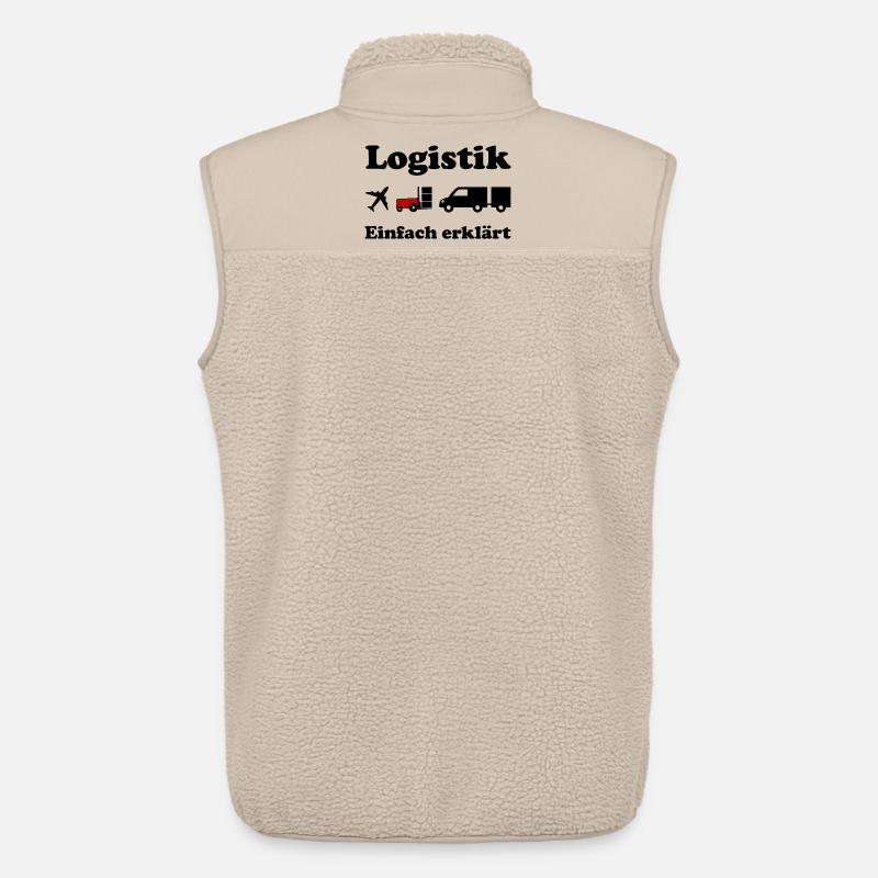Logistik Silhouette mit rotem Block - Unisex Sherpaweste von Stanley/Stella - Beige