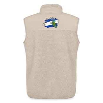 Flag Salvadoran Flag El Salvador Map Salvadoran - Unisex Sherpa Gilet by Stanley/Stella - beige - Back - AI Model Male 178 light (178cm)