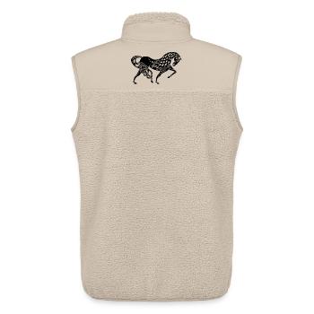 Celtic Horse (Schwarz) - Unisex Sherpaweste von Stanley/Stella - Beige - Hinten - AI Model Male 178 light (178cm)