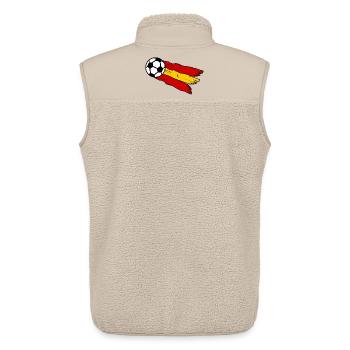Die spanischen Fans - Unisex Sherpaweste von Stanley/Stella - Beige - Hinten - AI Model Male 178 light (178cm)
