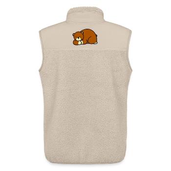 Schlafender Bär - Unisex Sherpaweste von Stanley/Stella - Beige - Hinten - AI Model Male 178 light (178cm)
