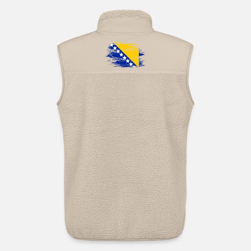 Drapeau bosnien utilisé - Veste sans manches sherpa unisexe Stanley/Stella - beige