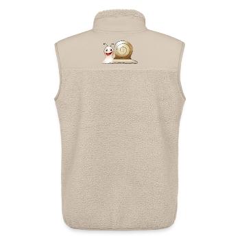 Susi Schneck spreads a good mood - Unisex Sherpa Gilet by Stanley/Stella - beige - Back - AI Model Male 178 light (178cm)