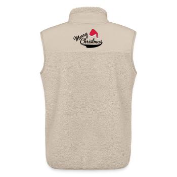 merry Christmas - Unisex Sherpa Gilet by Stanley/Stella - beige - Back - AI Model Male 178 light (178cm)
