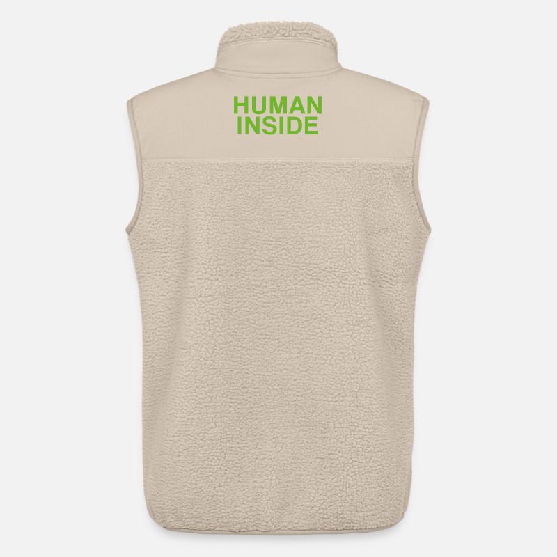 CONCEPTION DE TEXTE HUMAN INSIDE - Veste sans manches sherpa unisexe Stanley/Stella - beige