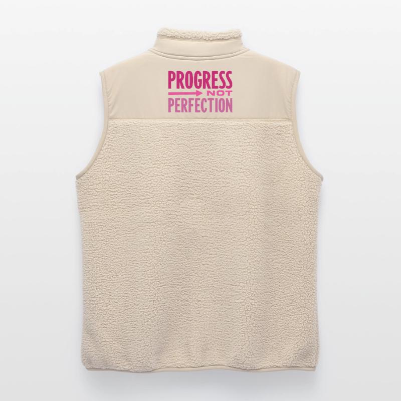 Le progrès, pas la perfection Le progrès compte Veste sans manches sherpa unisexe Stanley/Stella