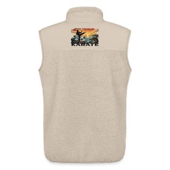 Karate - Unisex Sherpaweste von Stanley/Stella - Beige - Hinten - AI Model Male 178 light (178cm)