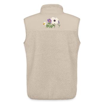 Mohn · Narzisse · Natur · Bunter Lavendel - Unisex Sherpaweste von Stanley/Stella - Beige - Hinten - AI Model Male 178 light (178cm)