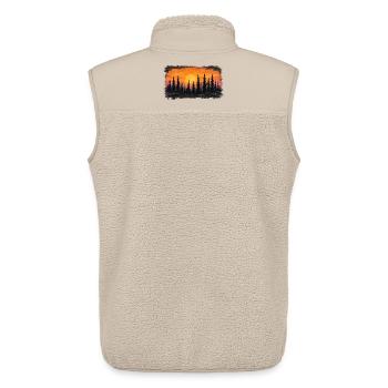 Sonnenuntergang Waldsilhouette - Unisex Sherpaweste von Stanley/Stella - Beige - Hinten - AI Model Male 178 light (178cm)