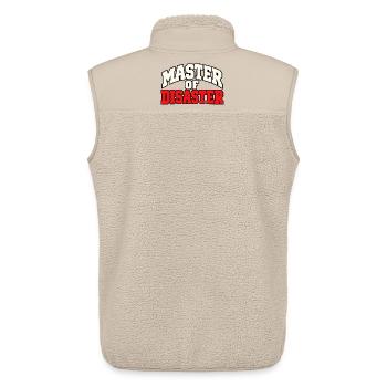 Master of Disaster – Lustiger Chaos Spruch - Unisex Sherpaweste von Stanley/Stella - Beige - Hinten - AI Model Male 178 light (178cm)