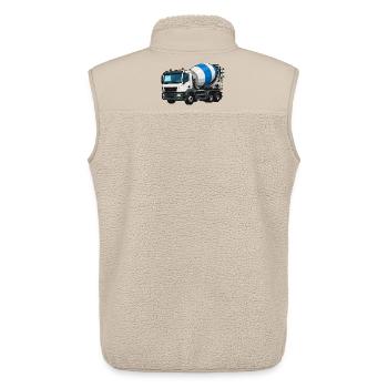 Betonmischer Lastwagen Design - Unisex Sherpaweste von Stanley/Stella - Beige - Hinten - AI Model Male 178 light (178cm)