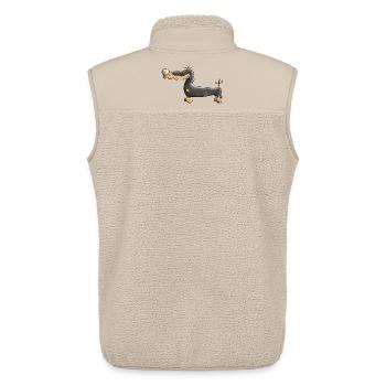 Mignon Teckel - Veste sans manches sherpa unisexe Stanley/Stella - beige - Dos - AI Model Male 178 light (178cm)