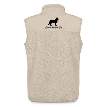Bernese Mountain Dog - Unisex Sherpa Gilet by Stanley/Stella - beige - Back - AI Model Male 178 light (178cm)