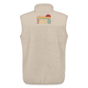 Vintage 2008 Jahrgang Retro Geburtstag Geschenk - Unisex Sherpaweste von Stanley/Stella - Beige - Hinten - AI Model Male 178 light (178cm)