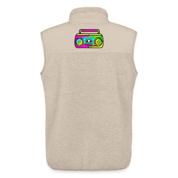 Neon Boombox Retro Pop Art - Unisex Sherpaweste von Stanley/Stella - Beige - Hinten - AI Model Male 178 light (178cm)