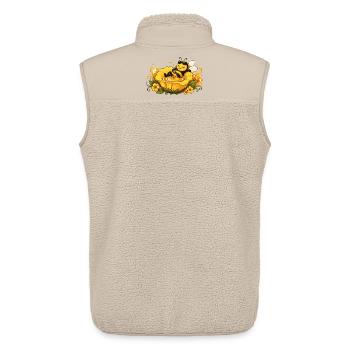 Biene Honig Imker Honigwabe Blumen Wiese Insekt - Unisex Sherpaweste von Stanley/Stella - Beige - Hinten - AI Model Male 178 light (178cm)