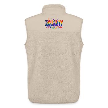 Equality Statement for Pride Fans CSD Outfit - Unisex Sherpa Gilet by Stanley/Stella - beige - Back - AI Model Male 178 light (178cm)
