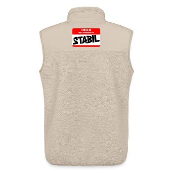 STABIL - HELLO GRUNGE - Unisex Sherpaweste von Stanley/Stella - Beige - Hinten - AI Model Male 178 light (178cm)
