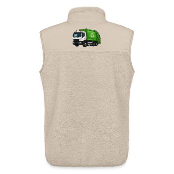 Grüner Müllwagen Recycling - Unisex Sherpaweste von Stanley/Stella - Beige - Hinten - AI Model Male 178 light (178cm)