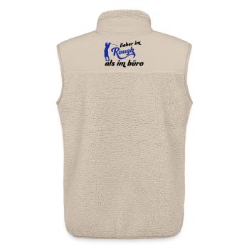 Golf - Unisex Sherpaweste von Stanley/Stella - Beige - Hinten - AI Model Male 178 light (178cm)