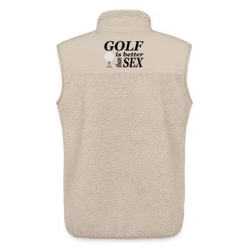 amusant de golf - Veste sans manches sherpa unisexe Stanley/Stella - beige - Dos - AI Model Male 178 light (178cm)