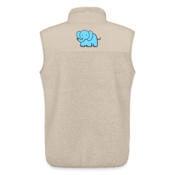 Kleiner Elefant - Unisex Sherpaweste von Stanley/Stella - Beige - Hinten - AI Model Male 178 light (178cm)