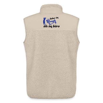 golf - Unisex Sherpaweste von Stanley/Stella - Beige - Hinten - AI Model Male 178 light (178cm)