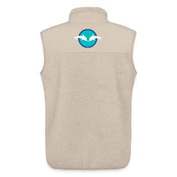Dauphins dauphins - Veste sans manches sherpa unisexe Stanley/Stella - beige - Dos - AI Model Male 178 light (178cm)