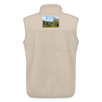 Madeira Portugal Poster - Unisex Sherpa Gilet by Stanley/Stella - beige - Back - AI Model Male 178 light (178cm)