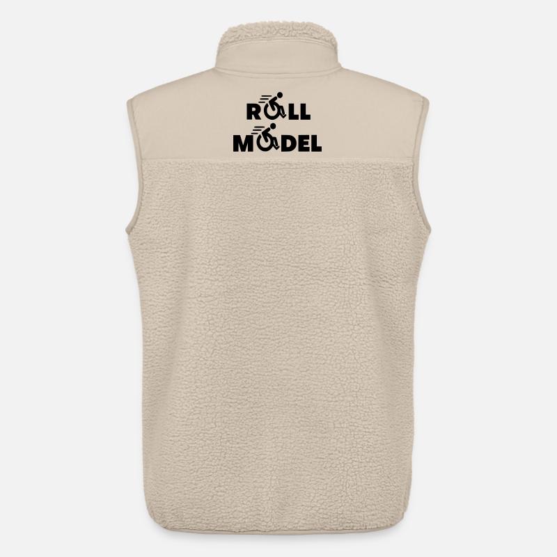 Jeder Rollstuhlfahrer ist ein Vorbild * - Unisex Sherpaweste von Stanley/Stella - Beige