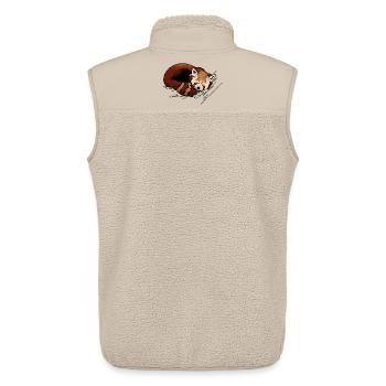 Red panda - Unisex Sherpa Gilet by Stanley/Stella - beige - Back - AI Model Male 178 light (178cm)
