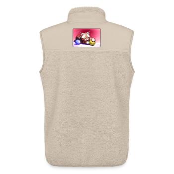 Rotgestreiftes Tigerkätzchen - Unisex Sherpaweste von Stanley/Stella - Beige - Hinten - AI Model Male 178 light (178cm)