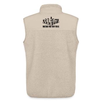 Chess Player Saying - Unisex Sherpa Gilet by Stanley/Stella - beige - Back - AI Model Male 178 light (178cm)