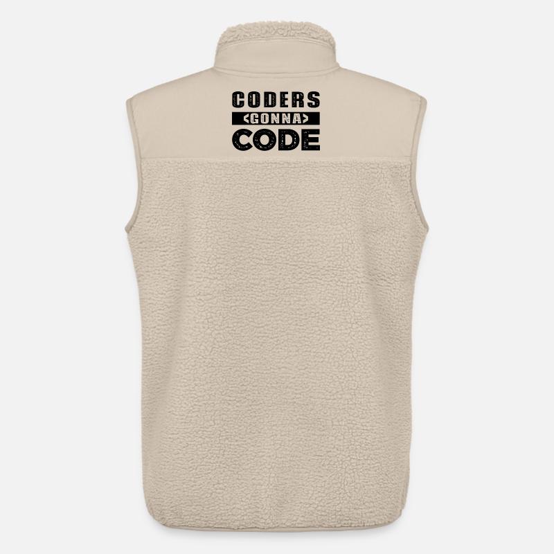 Codeurs qui passent au code - Veste sans manches sherpa unisexe Stanley/Stella - beige