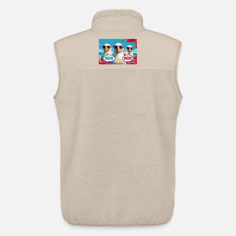 Moin Moin Möwen - Unisex Sherpaweste von Stanley/Stella - Beige