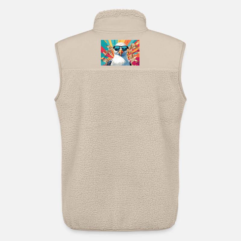 Coole Möwe im Getümmel - Unisex Sherpaweste von Stanley/Stella - Beige