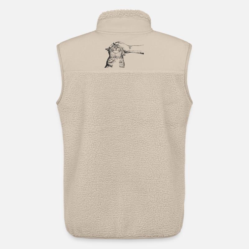 DIE GLÜCKLICHE KATZE - Unisex Sherpaweste von Stanley/Stella - Beige