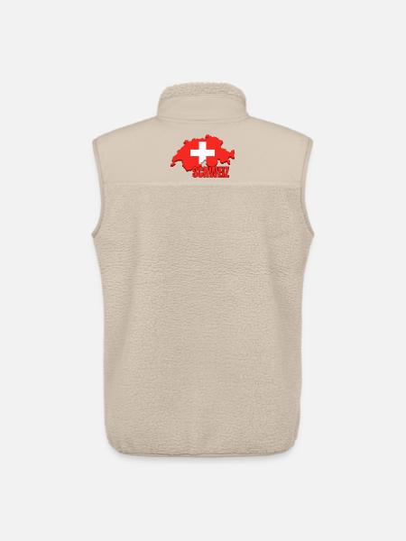 Flag of Switzerland, Swiss pride - Unisex Sherpa Gilet by Stanley/Stella - beige