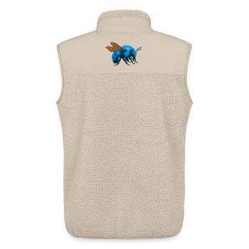 Blue bumblebee right - Unisex Sherpa Gilet by Stanley/Stella - beige - Back - AI Model Male 178 light (178cm)