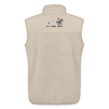 Kita Essen Reiten Motive Pferd - Unisex Sherpaweste von Stanley/Stella - Beige - Hinten - AI Model Male 178 light (178cm)